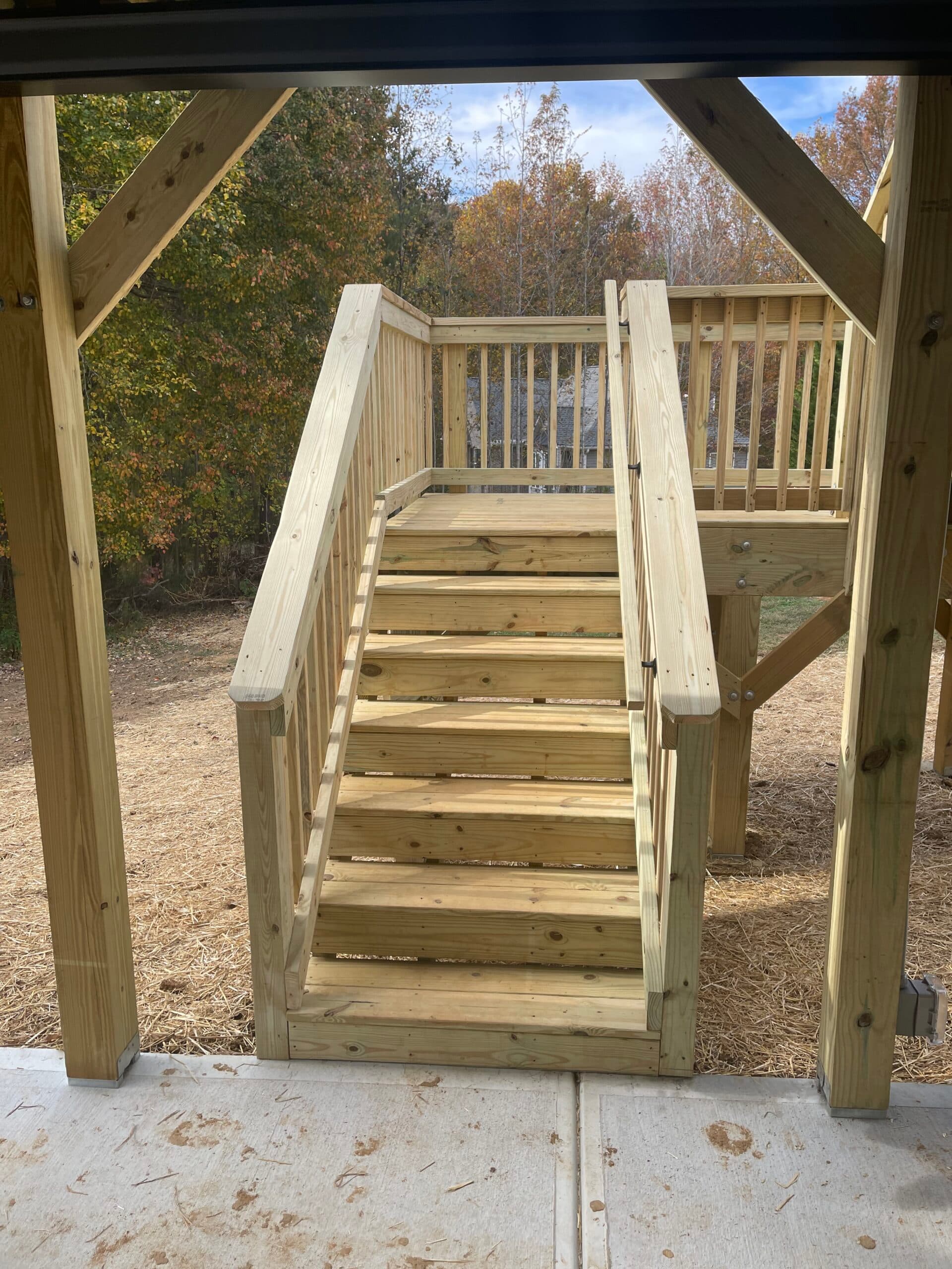 Concrete pad, deck, Trex rain escape - Image 9