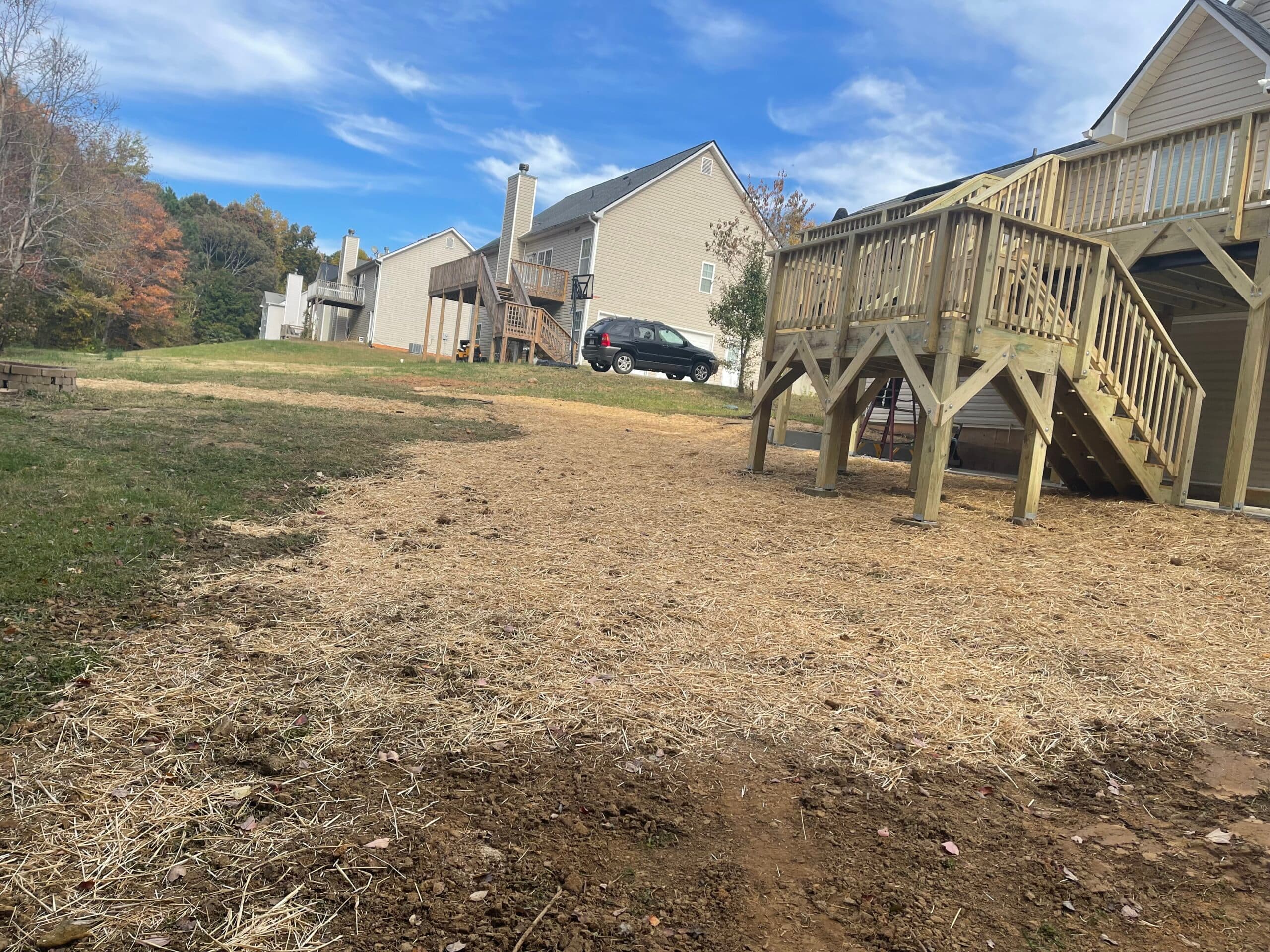 Concrete pad, deck, Trex rain escape - Image 3