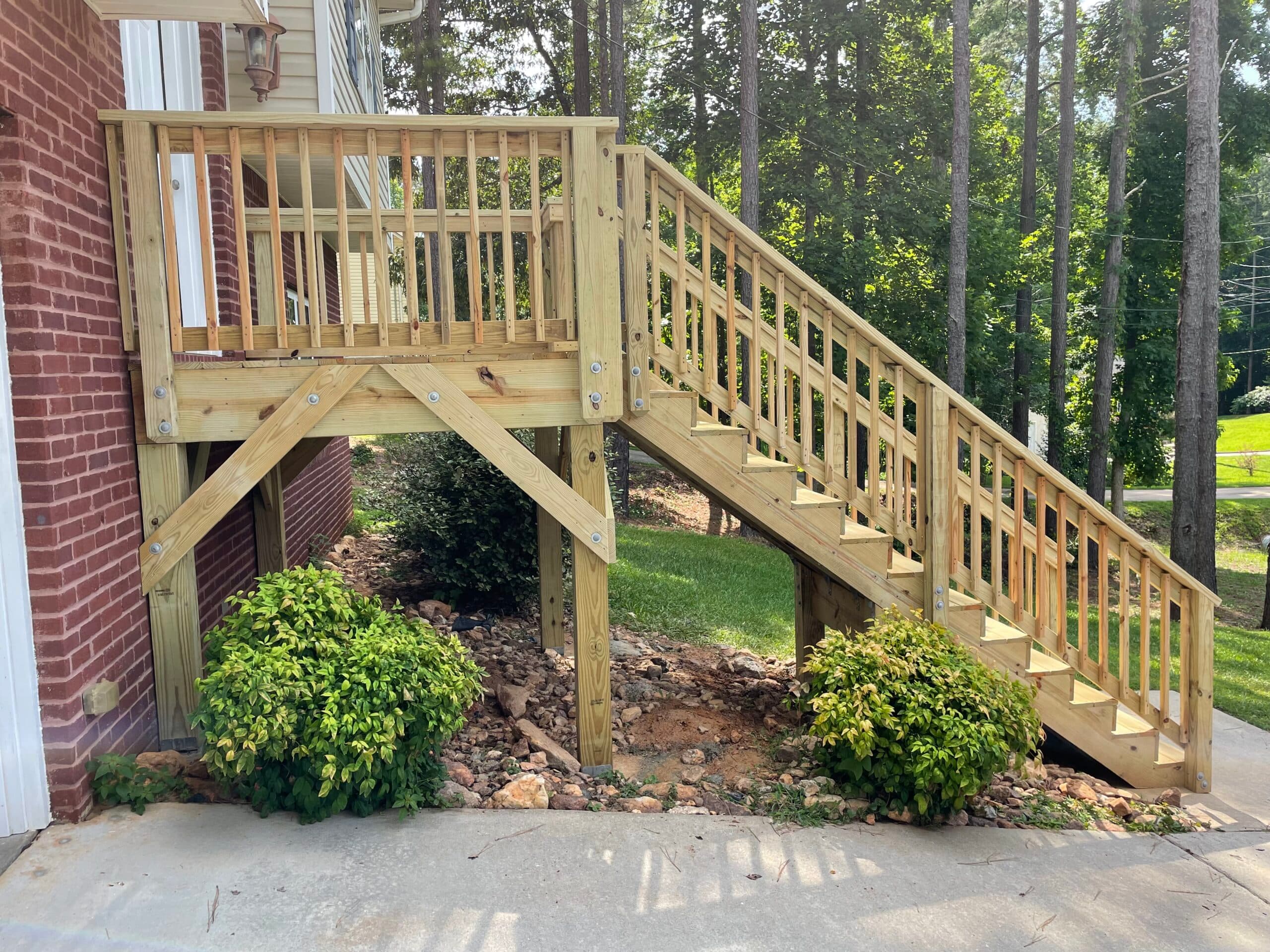 Front porch and back deck