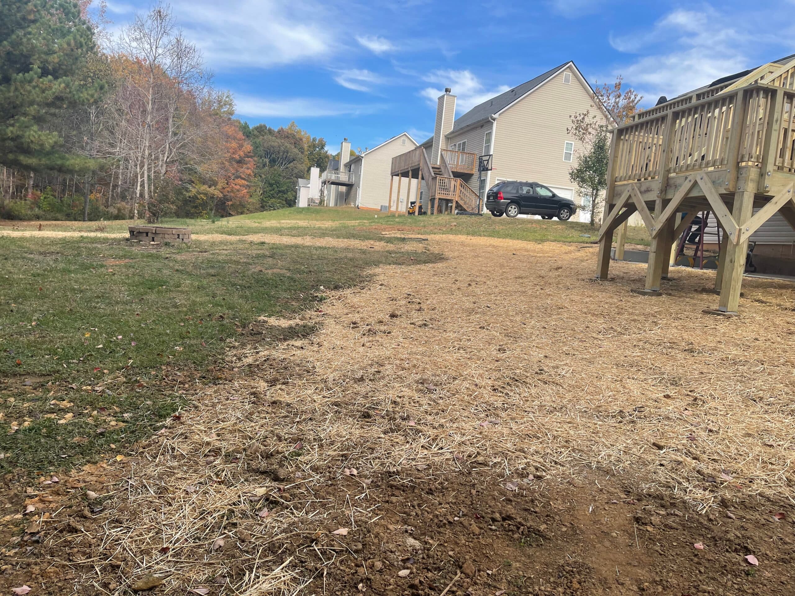 Concrete pad, deck, Trex rain escape - Image 5
