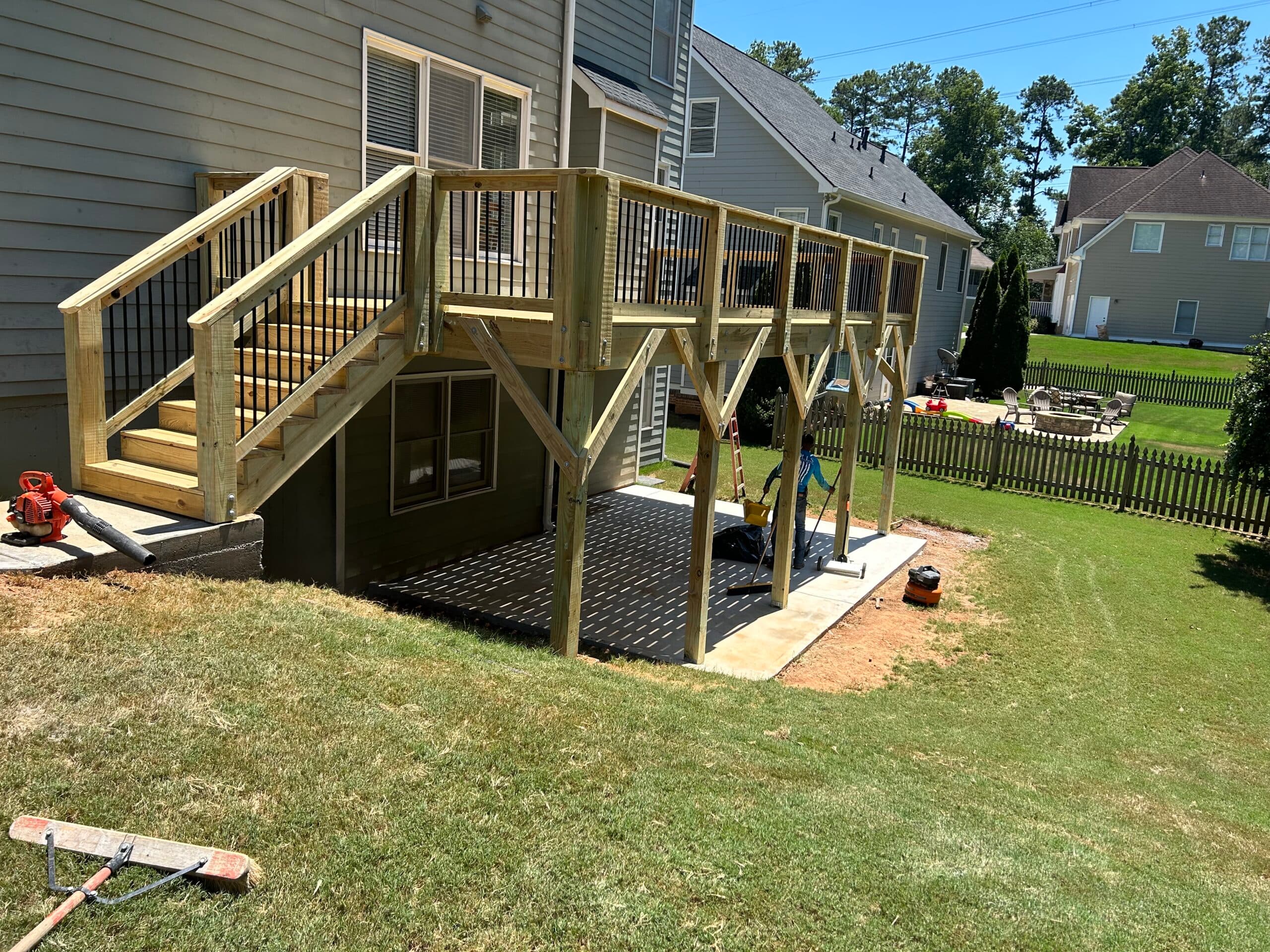 22x16 deck and concrete pad