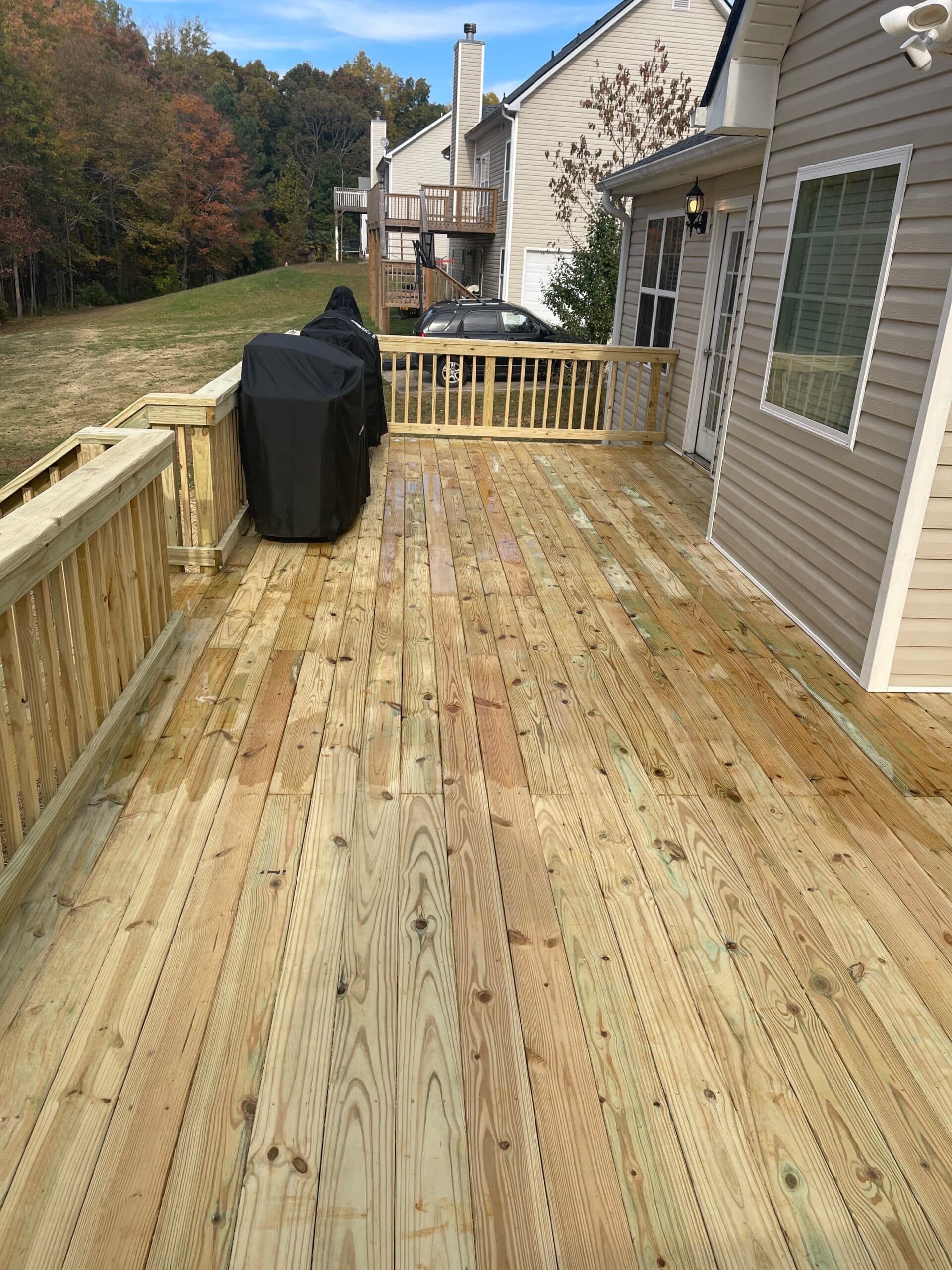 Concrete pad, deck, Trex rain escape - Image 11