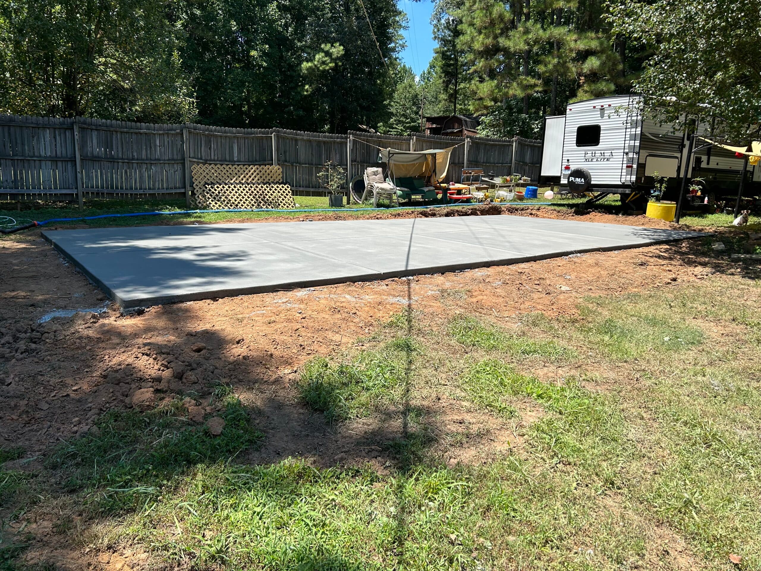 Concrete pad
