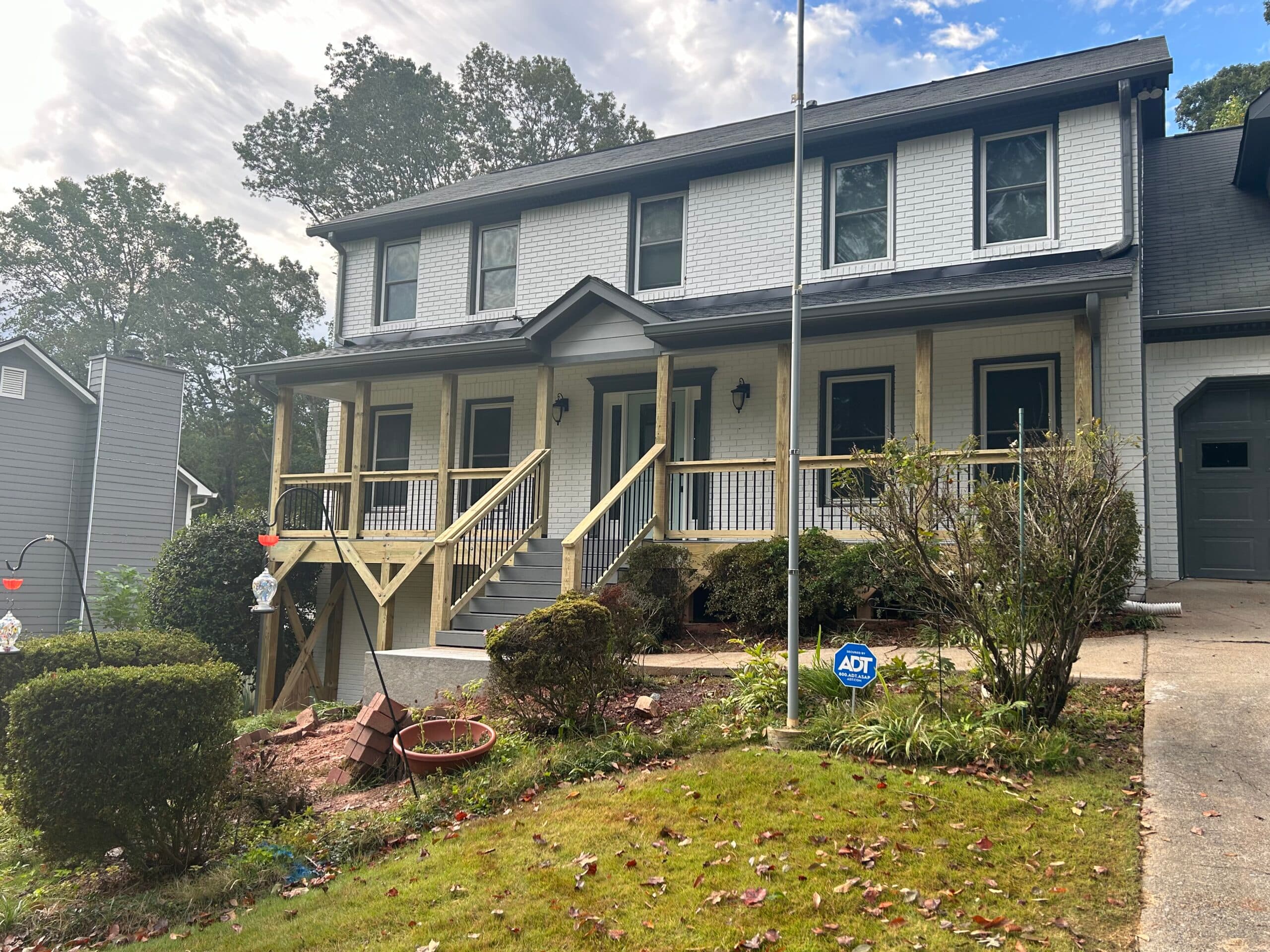 Front porch and shed roof
