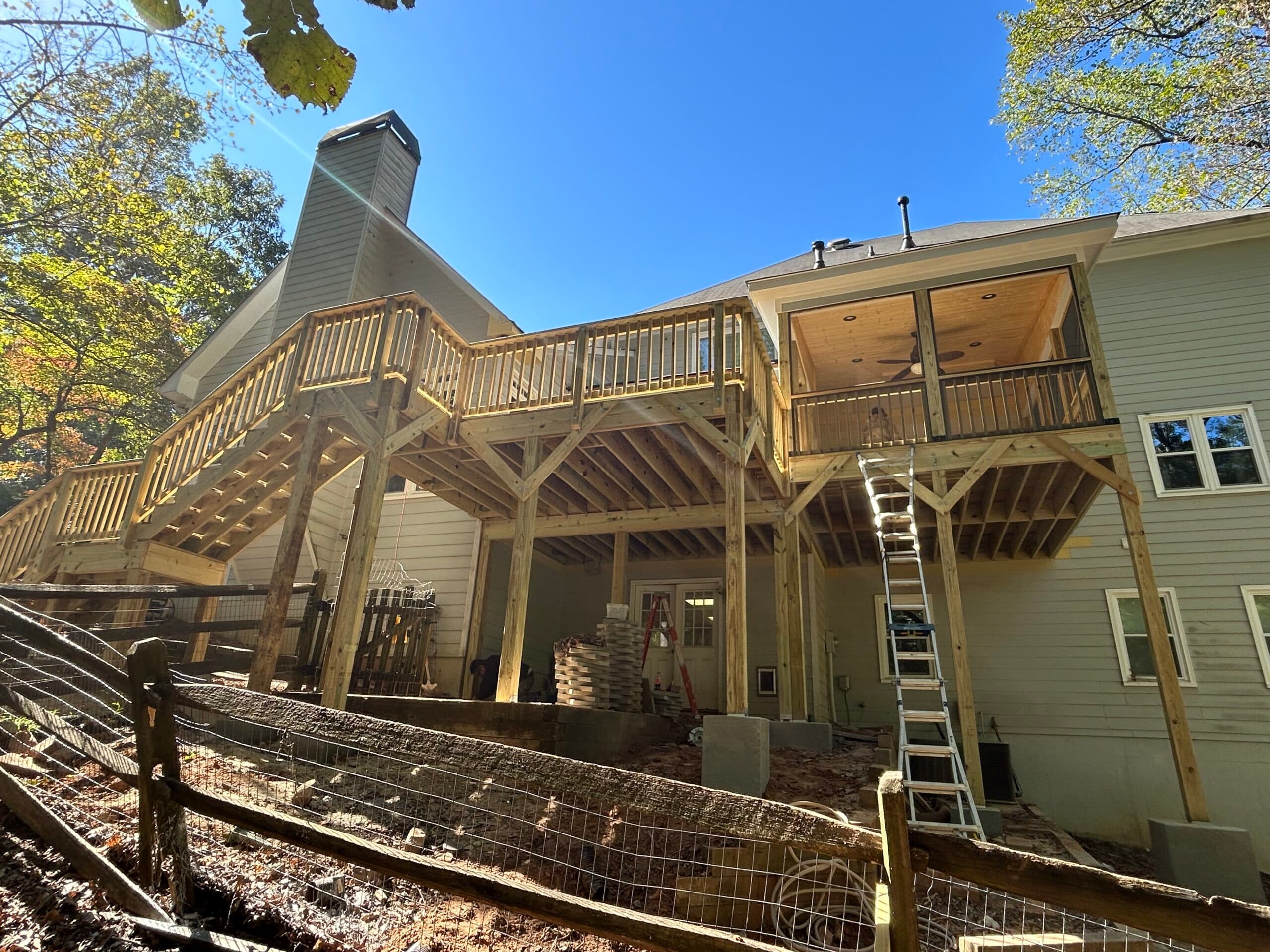 15x18 and 13x15 decks. Built shed roof and screened in 13x15 area - Image 2