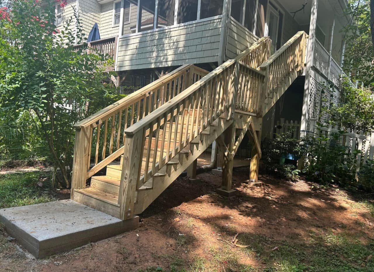 Built stairs coming off an existing deck - Image 2