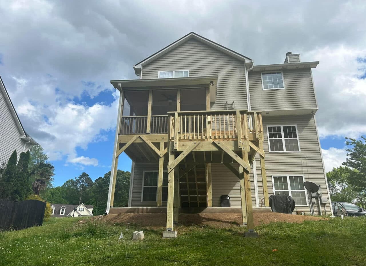 Deck and screen porch
