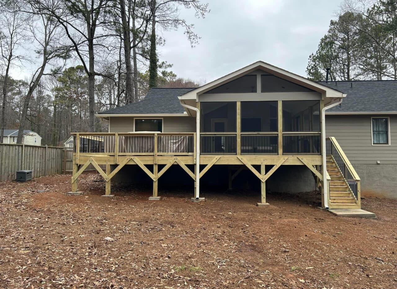 Deck and screen porch